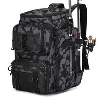 Fish Tackle Lure Organizer Storage Backpack Multi-layer Large-Capacity Design Waterproof Fishing Bag kamufliažas