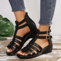Moterų Romos Pleištai Sandalai Vasariniai Aukštakulniai Batai Nauji Naujas Dizaineris Atviras Pirštas Suknelės Batai Basutės Paplūdimiui Zapatos Mujer 43 balta