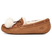UGG Dakota Pom Pom Kasdieniai įsispiriami zomšiniai plokščiapadžiai Moteriški plokščiapadžiai Kaštoniniai 1124030-CHE 36