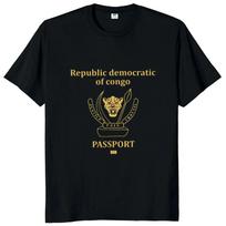 DRC Passport Congo T Shirt Congo Lovers T-Shirt 100% Cotton Casual Tee Shirts M