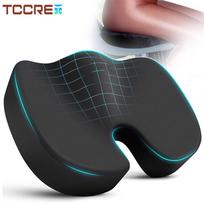 Travel Coccyx Seat Cushion Memory Foam U-Shaped Pillow for Chair Cushion Pad Car Office Hip Support Massage Orthopedic 2-Black