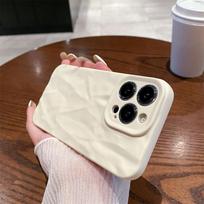 For iPhone 15 16 14 13 12 11 Pro Max Plus Mini XS Max X XR Ice Cream Frosted Wrinkled Soft Phone Case Protective Soft Back Cover For iPhone 16Pro Max balta