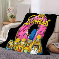 Simpsonų Animacinis pledas, Trumpas pliušinis mielas šiltas pledas, Svetainės namų dekoracija Sofa Keturis sezonus Kelionės 80x120cm