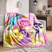 1pc My Little Pony Soft Skin-Friendly Flannel Blanket with Digital Printing, Various Sizes Available for Family, Friends, Birthday 80x120cm