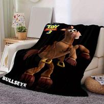 1 vnt., „Žaislų istorija“ Bullseye pledas Puiki dovana „Disney Pixar“ filmų gerbėjams Puikiai tinka namų dekoravimui, patalynei 80cmx120cm brown