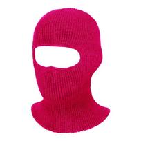 Solid Color Knitted Ski Mask Full Face Mask Balaclava for Spring Fall Winter rožinė raudona spalva