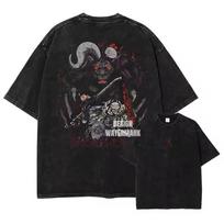 Berserk Guts, Skull Knight & Zodd Vintage Washed Oversized T-Shirt | Dark Fantasy Anime Streetwear Tee L