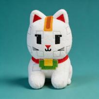Roblox Style Blocky Animal Plush Set Cute Cat Wolf Creature Stuffed Doll Collectible 18cm/22cm/30cm balta