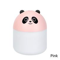 250ml Mielas Panda Mini Oro Drėkintuvas su Naktine Lempute Eterinių Aliejų Difuzorius USB Rūko Generatorius Automobilio Oro Gaiviklis Miegamajam Biurui rožinė