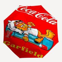 1pc Garfield Coca-Cola Automatic Open Close Umbrella with 8-Rib Windproof Canopy Compact Portable Travel Umbrella10287