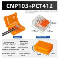 1 rinkinys Vandeniui atsparus Cnp106 Ipx8 Mini Gelinio Laido Jungiklio Dėžutė Lauko Lengvas Universalus Laidų Montavimas Atsparus Lietaus Gnybtai