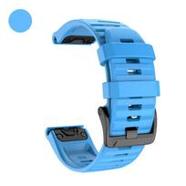 22/26mm Silicone Band For Garmin Fenix8 pro E 7X 6X Pro Sport Bracelet Epix/Quatix/Tactix 8 7Pro/Descent Mk3 Quick Release Strap 1PCS QuickFit 22mm dangaus mėlyna spalva