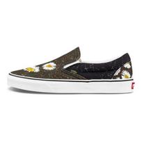 Vans Slip-On Distorted Daisy Print Casual Low-Top Unisex Skate Shoes Black Multicolor VN0A33TB9FV 36.5