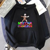 Meccha Chameleon Graphic Hoodies Game Funny Long Sleeve Sweatshirts Unisex with Hooded High Street Unisex Oversized Pullover Y2K XS juoda