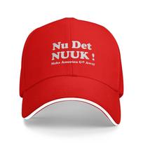 Nu Det Nuuk Greenland Make America Go Away Ladies Baseball Caps Boy  Highend Peaked Cap For Women Pool Party Dad Hat One Size
