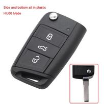 Cocolockey Nuotolinio valdymo raktų korpusas su atlenkiamu mygtuku Vw Polo Golf7 Mk7 Tiguan, Skoda Octavia Kodiaq Karoq, Seat Ateca automobiliams