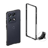 Prabangus metalinis buferio dėklas, skirtas Motorola Edge 70 / X70 Air, aliuminio rėmo apsauginis dangtelis Opp Bag&For Motorola Edge 70 5G 6.7" juoda