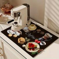 Quick Dry Coffee Machine Mat Non-Slip Dish Drying Mats Drain Pad  Kitchen Coffee Table Counters 7