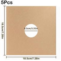 Rudos kartoninės vinilinių plokštelių dėžutės Kraft popieriaus plokštelių apvalkalai Nauji vinilinių plokštelių LP apvalkalai 5pcs 7inch beige