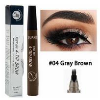 TINT MY 4-TIP BROW Skystas antakių pieštukas, atsparus vandeniui Microblading Fork Tip Fine 4 beige