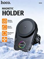 hoco HW36 15W MagSafe Car Wireless Charger, Electric Rotating Air Vent Phone Mount juoda