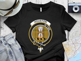 Clan Houston Crest Tartan T-Shirt & Sweatshirt – In Time S