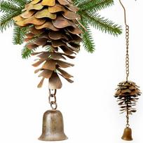 New Easter Theme Pine Cone Wind Chime with Anti-corrosion Material Garden Art Craft Suitable for Balcony Festival Decoration