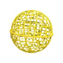 Judinamas vištų kamuoliukų narvas laukui Nešiojamas vėdinamas vištų kamuoliukų narvas Kamuolio formos vištidė Kiemo ūkiai (Yellow,20cm) geltona