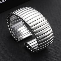 Silver Gold Elastic Watch Strap 12mm 14mm 16mm 18mm 20mm 22mm Stainless Steel Watch Band Women Men Bracelet Expansion Wristband 12mm sidabras
