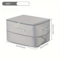 Heavy-Duty Self-Compressing Storage Bag Portable Organizer for ClothesBlankets & Quilts Ideal for Closet Organization pilka spalva
