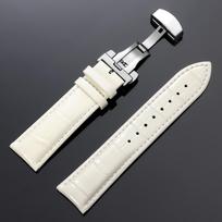 Wristband 14/16/18/19/20/22mm Polished Genuine Leather Watch Band with Wooden Box Butterfly Buckle Watchband Brown Black Straps 14mm