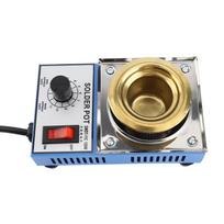 300W 100mm 1200g Soldering Pot Stainless Steel Solder Pot Compact Temperature   Solder Bath for Welding and Soldering