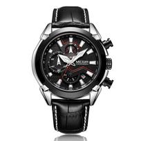 MEGIR Sportinis laikrodis Chronograph Vyriški prabangūs kūrybiniai kvarciniai rankiniai laikrodžiai Vyriški laikrodis Relogio Masculino 2065 Armijos karinis rankinis laikrodis juoda