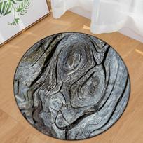 Apvalus kilimas, medžio grūdelių raštas, neslystantis kilimėlis svetainei miegamajame Kavos staliuko kilimai Vaikų žaidimų grindų kilimėliai Diameter 60cm