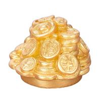 Palankus aukso luito imitacijos ornamentas, plastikinis talismanas, demonstruojamas namų dekoras #1