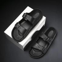 Mens Summer Flip Flops Outdoor Slippers Soft EVA Beach Slippers Home Indoor Slides Comfortable Solid Color Couple Sandals Shoes 43 gray