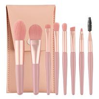 Šepečiai su krepšiu, 8 vnt. profesionalus makiažo šepetėlių rinkinys, 8PCS