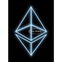 Modern Neon Effect Bitcoin Ethereum ETH BTC Poster Prints Virtual Coin Sign Canvas Painting Wall Art Picture for Room Home Decor 21cm×30cm NoFrame