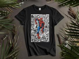 Black and White Spider-Man T-shirt T shirt Men Women Unisex Tshirt L197 M