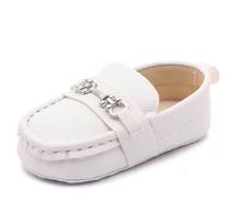 Soft Sole Non-Slip Wear-Resistant Baby & Toddler Moccasins with PU Upper and Iron Buckle 12 cm brown
