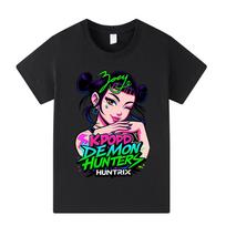 A1214 Kids Boys Girls Zoey Kpop Rumi Zoey Mira Print Short Sleeves T-shirt 100cm