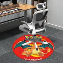 1 vnt. Pokemon Charizard biuro apvalus kilimėlis, po biuro kėdėmis, miegamojo, svetainės namų dekoras a0926071 80cm by 80cm