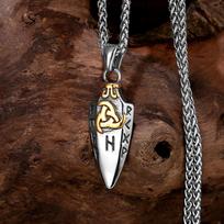 Punk Šiaurės Odeno ieties karoliai Vikingų runos Gungnir strėlės antgalio pakabukas Vyrams nerūdijančio plieno skandinaviškas amuletinis papuošalas dovanos 60cm