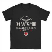 Men's MASH 4077  T Shirts  Cotton Clothes Awesome Short Sleeve Crew Neck Tees Plus Size T-Shirts - Men's Summer Cotton Graphi... S įvairiaspalvis