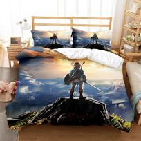 Legend of Zelda Breath of the Wild Link Bedding Set, Hyrule Kingdom Duvet Cover 135x200cm