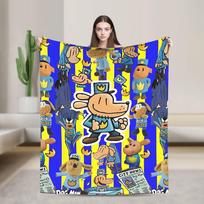 Dog Man Dogman Movie Comic Blanket Cartoon Flannel Vintage Warm Throw Blanket for Coverlet Spring/Autumn 75x90cm