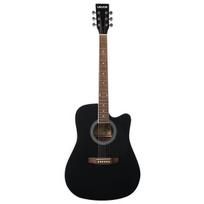 41 cm akustinė gitara su dėklu juoda
