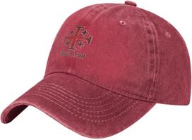 Deus Vult Kryžiuočio Kryžius Jeruzalės Riteris Tamplierius Džinsinė Beisbolo Kepuraitė Retro Reguliuojama Kepurė Unisex Can Be Adjusted