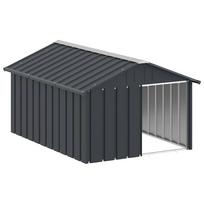 Dog House Anthracite Grey 116.5 x 153 x 81.5 cm Galvanized Steel