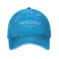 Charlie Kirk Freedom RIP Baseball Cap Unisex Women Distressed Denim Washed Sun Cap A True Patriot Outdoor All Seasons Travel Hat Adjustable